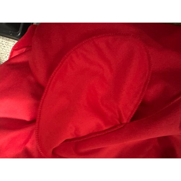 Vintage Vanity Fair Red Velour Nightgown House Coat Long Zip Pockets Large - Picture 7 of 10